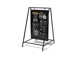 Krijtstoepbord Swing 50x70cm Zwart industrieel frame 15mm