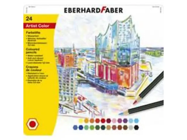 Crayons de couleur Eberhard Faber Artist Color étui métallique de 24