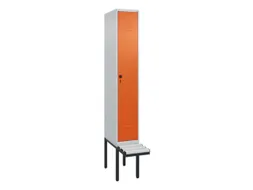 locker met bank,HxBxD 2120x300x815mm,1vak,vak B 300mm,draaigrendel