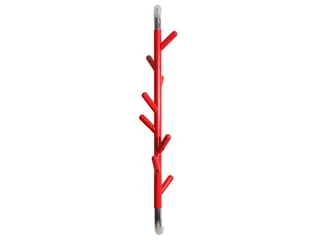 Wandkapstok Linair Rood, Verchroomd - 1