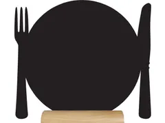 Krijtbord Securit bord 240x250x60mm houten voet