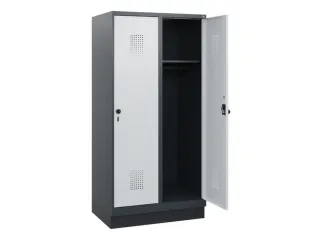 schoollocker,HxBxD 1630x800x500mm,2vak,vak B 400mm,draaigrendel,sokkel - 1