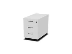 mobiel ladeblok,HxBxD 600x430x800mm,3lade(n),m. beugelgreep,Bl-wit