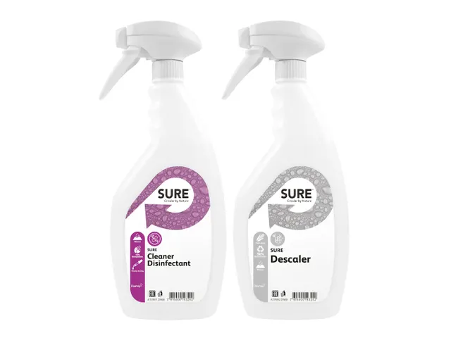 Sproeiflacon leeg Disinfectant en Descaler doos 6x750ml