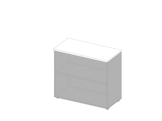 kantoorstelling HxBxD 815x900x450mm 2 OH 1xhouten vloer aluminium