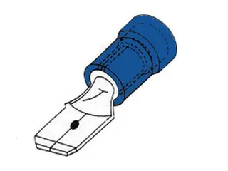 Mannelijke Connector 6.4mm Blauw - 1