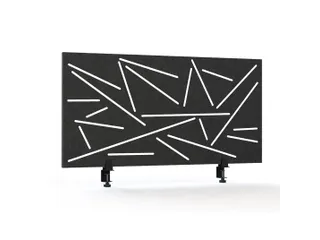 Akoestisch Bureaupaneel met patroon uitsnede 60x120cm Zwart - 6