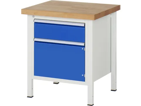 werkbank,HxBxD 840-1040x750x700mm,beukblad,draagverm. 1250kg,4voeten