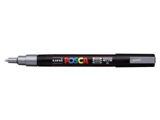 Verfstift Posca PC3M Fijne punt 0,9-1,3mm Zilver - 1