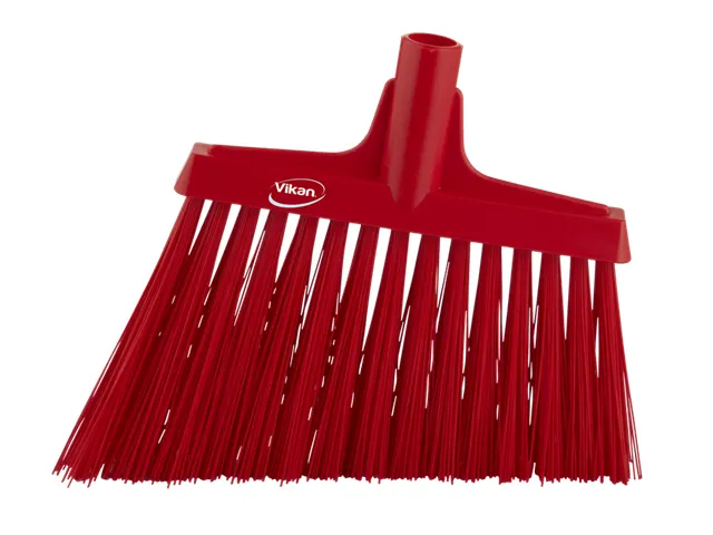Hygiene 2914-4 hoekbezem rood harde lange schuine vezels 290mm