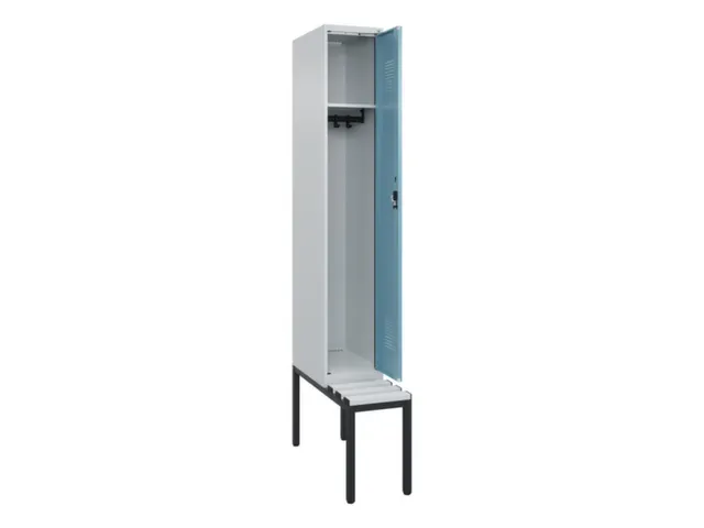 locker met bank,HxBxD 2120x300x815mm,1vak,vak B 300mm,cilinderslot