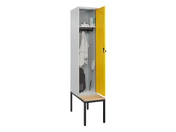 locker met bank,HxBxD 2120x400x815mm,1vak,vak B 400mm,draaigrendel