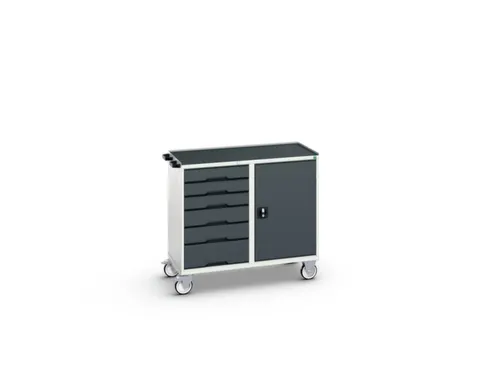montagetafel 965x1050x550mm staalblad 6 laden kast front RAL7016
