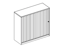 jaloeziedeurkast,HxBxD 1545x1200x445mm,3xhouten vloer,MP-lichtgrijs