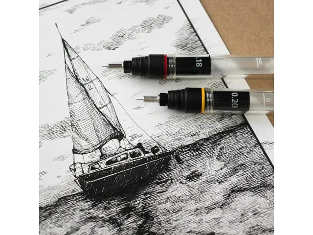 Stylo de dessin PRO Aristo College-ensemble 6 pièces 0.25-0.35-0.50mm