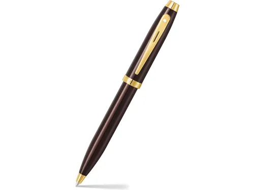 Balpen Sheaffer 100 E9370 Coffee brown PVD gold
