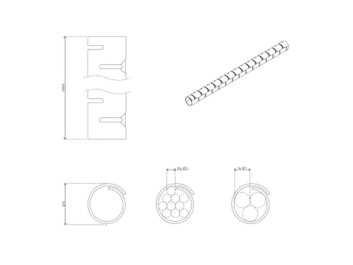 Addit kabelrups ø15 mm/25 meter 711 Wit