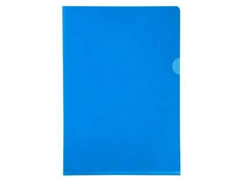 100 L-Mappen A4 0.13mm Gladde Pvc Blauw Sterke Kwaliteit