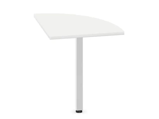 koppelelement voor bureau,90 °,HxBxD 720-840x600x600mm,rond,Bl-wit