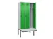 locker met bank,voor scheiding van kleding,HxBxD 2120x900x815mm,3vak