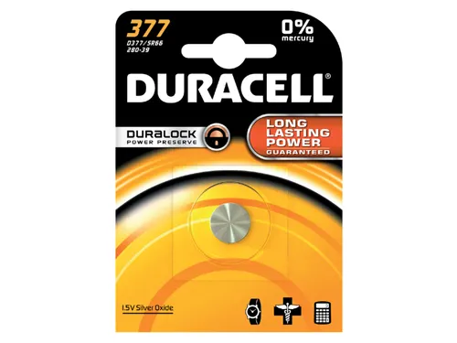 Batterij Duracell knoopcel 377 zilver oxide Ø6,8mm 1.5V-18mA