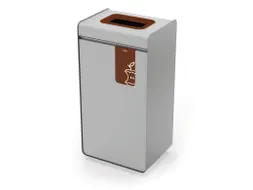 DURASORT Afvalbak sorteerunit 55L voor Organisch afval Grijs Bruin