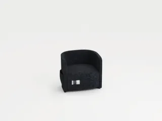 fauteuil,1-zits,stof donkergrijs,HxBxD 760x860x760mm,stekkerdoos,2xUSB - 1