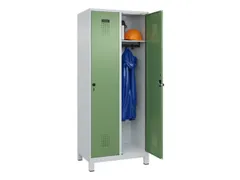 locker,HxBxD 1950x800x500mm,2vak,vak B 400mm,draaigrendel,voeten