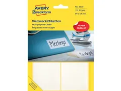 Avery Zweckform universele Etiketten 80x54mm Wit 112 Stuks