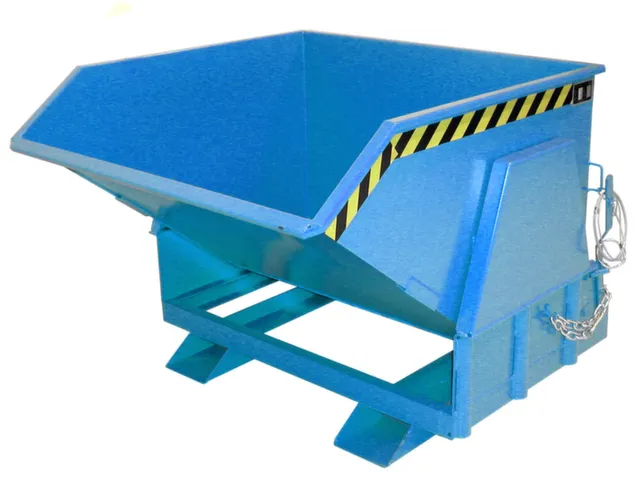 Kiepbak 1070x1650x1430mm 1.2m³ 279kg 2500kg Ral5012