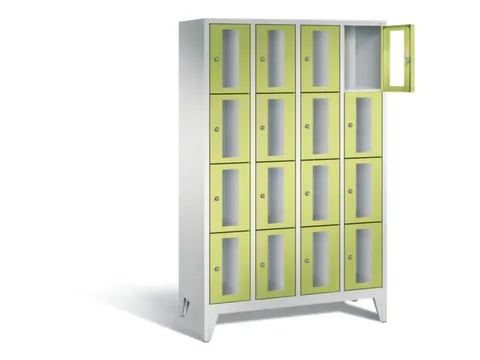 Lockerkast 1850x1190x500mm 4x4 vakken Cilinderslot Poten, RDS1108060