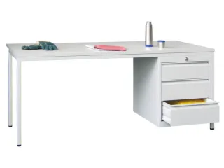 Werkplaatsbureau 1700x800x720mm 3laden Rechts Ral7035 Front Ral7035 - 1