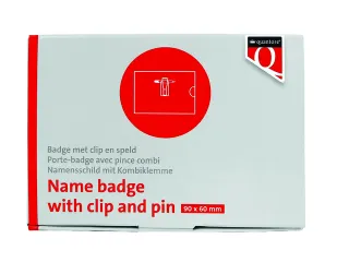 Badge Quantore met clip en speld 60x90mm - 3