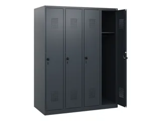 schoollocker,HxBxD 1530x1200x500mm,4vak,vak B 300mm,draaigrendel - 1