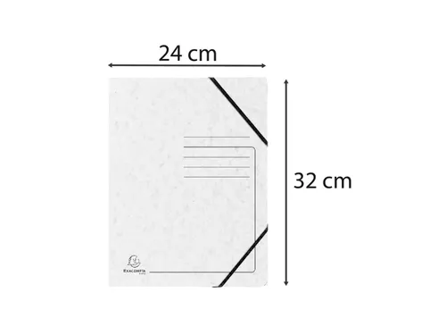 Elastomap z/klep. bedrukt 355g wit