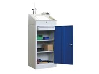 Lessenaarkast Staal Hxbxd 1095/1270x500x500mm Ral 7035 Front Ral 6011