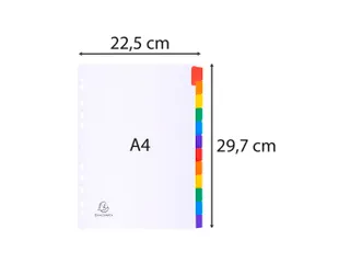 Tabblad Karton 160 Gram A4 index 12 tabs wit - 6