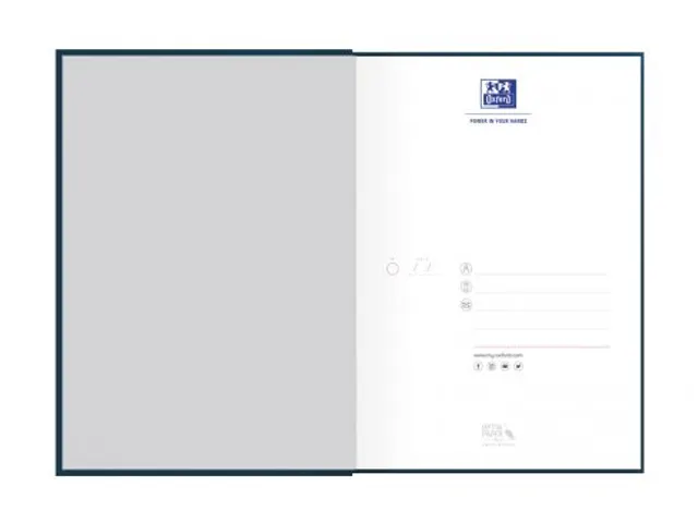 Livre relié Oxford Smart Black A5 ligné 96 feuilles