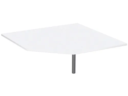 koppelelement voor bureau,90 °,HxBxD 680-800x1230x1230mm blad wit