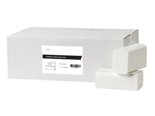 Papieren Handdoek Multifold cellulose 2-laags Wit FSC