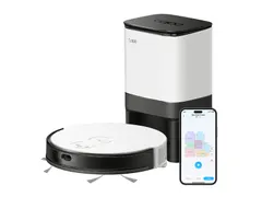 TP-Link Tapo RV20 Mop Plus, Stofzak, Zwart, Wit, Rond, Stofzak, 4 l, B