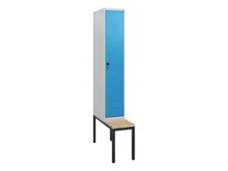 locker met bank,HxBxD 1950x300x815mm,1vak,vak B 300mm,draaigrendel
