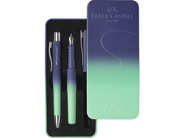 Balpen en Vulpen FC Poly Pen in giftbox Buzzing Blue