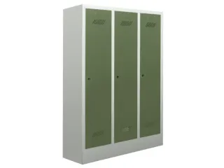 lockerkast v. kinderen,HxBxD 1600x930x500mm,3vak,RAL7035,front RAL6011 - 2