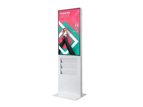 Digitale Smart Line Totem Rack Wit 43 inch Samsung scherm
