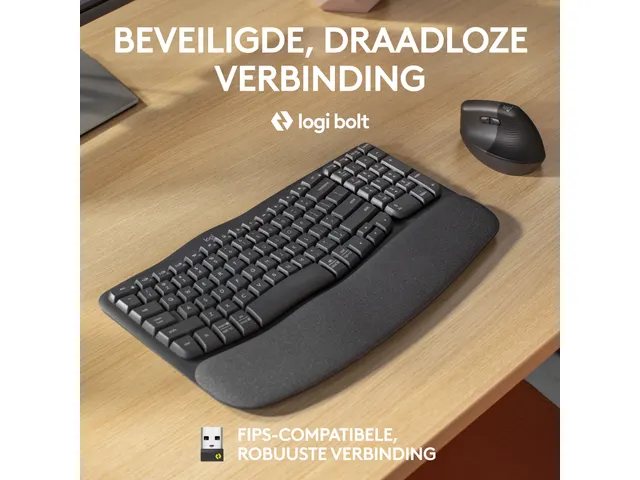 Wave Keys for Business Ergonomisch Toetsenbord AZERTY BE