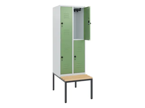Dubbeldekse dekenkist,HxBxD 1950x600x815mm,2x2vak.,vak B 300mm