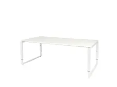 Domino Plus Vergadertafel Hoogte Instelbaar 200x100 Wit 25mm Wit