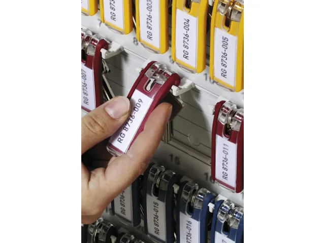 Sleutellabel Durable 1957 met ring zwart