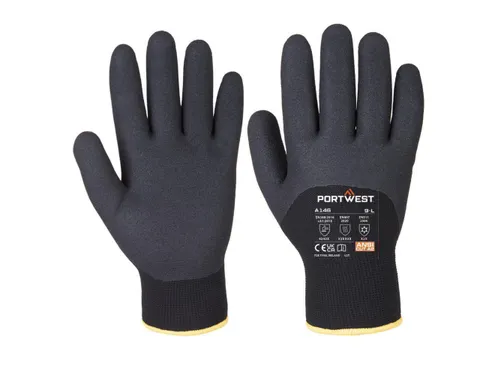 Portwest A146 thermisch handschoenen, zwart, maat L, 12 paar